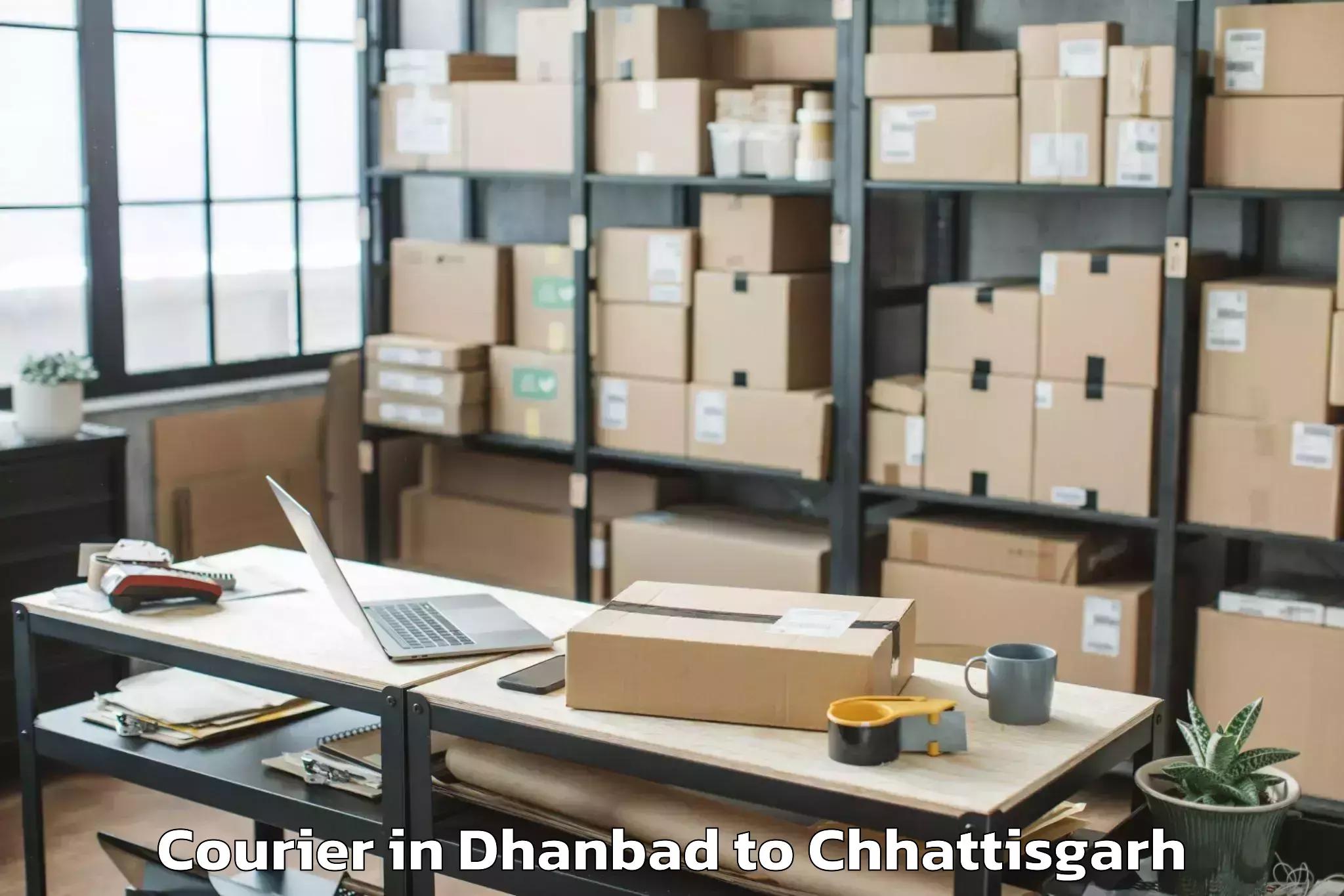 Leading Dhanbad to Baloda Bazar Courier Provider